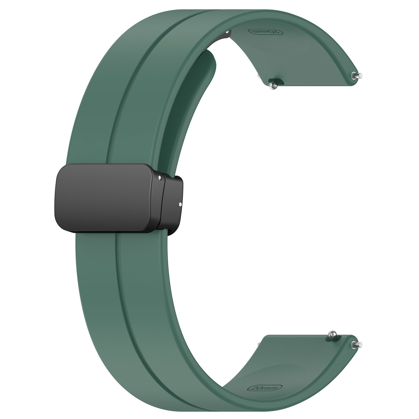 Withings Steel HR Sport D-Buckle Silicone Strap (Dark Green)