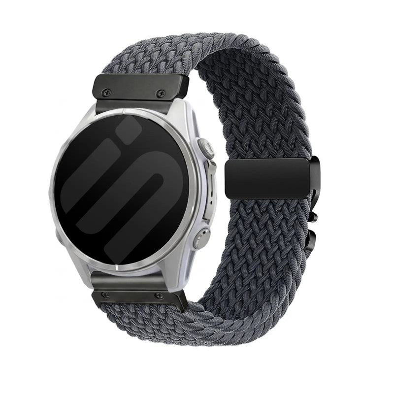 braided band dark grey black