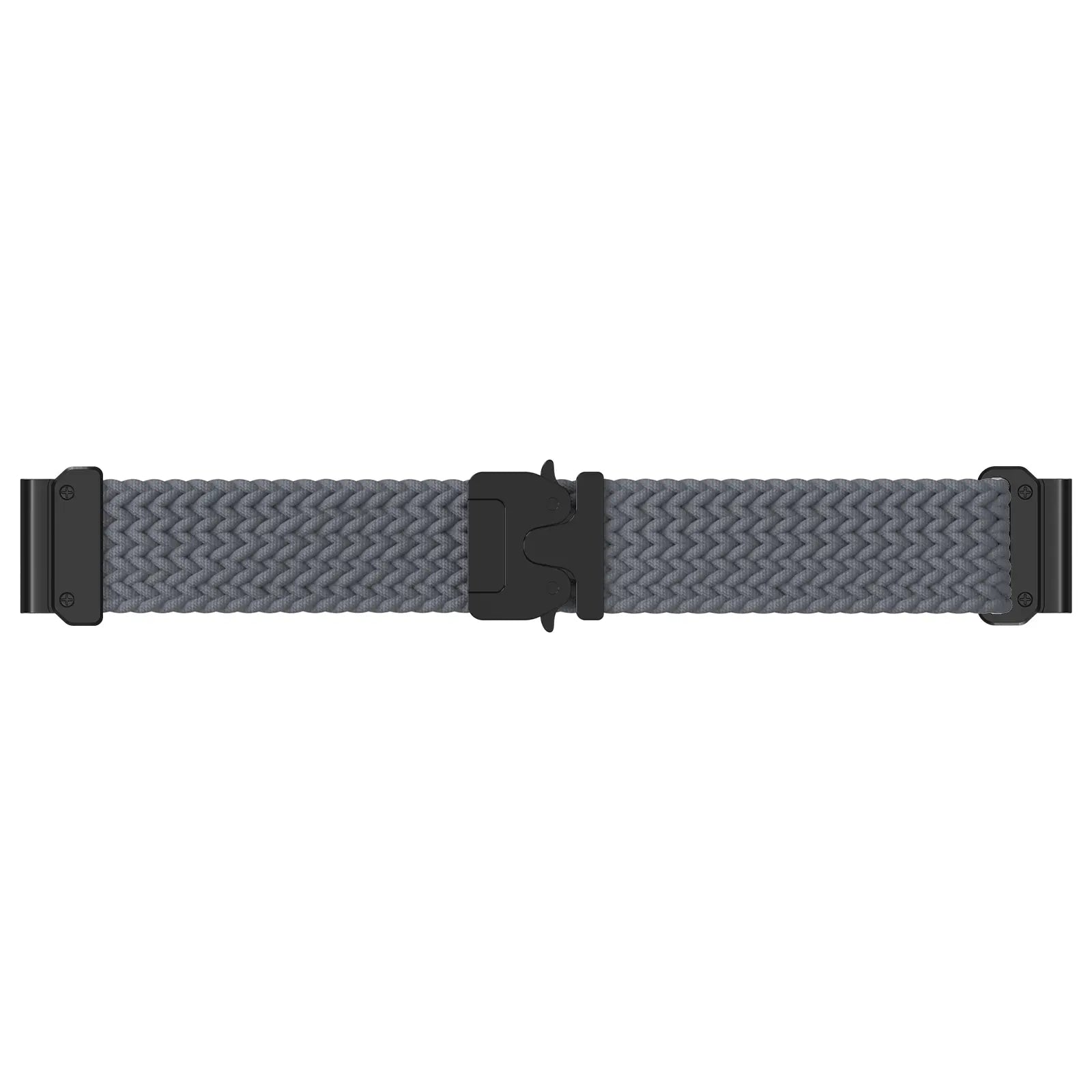 Bracelet tressé boucle en P Garmin Instinct (gris foncé avec noir)