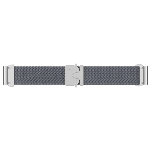Bracelet tressé boucle en P Garmin Instinct (gris foncé avec argent)