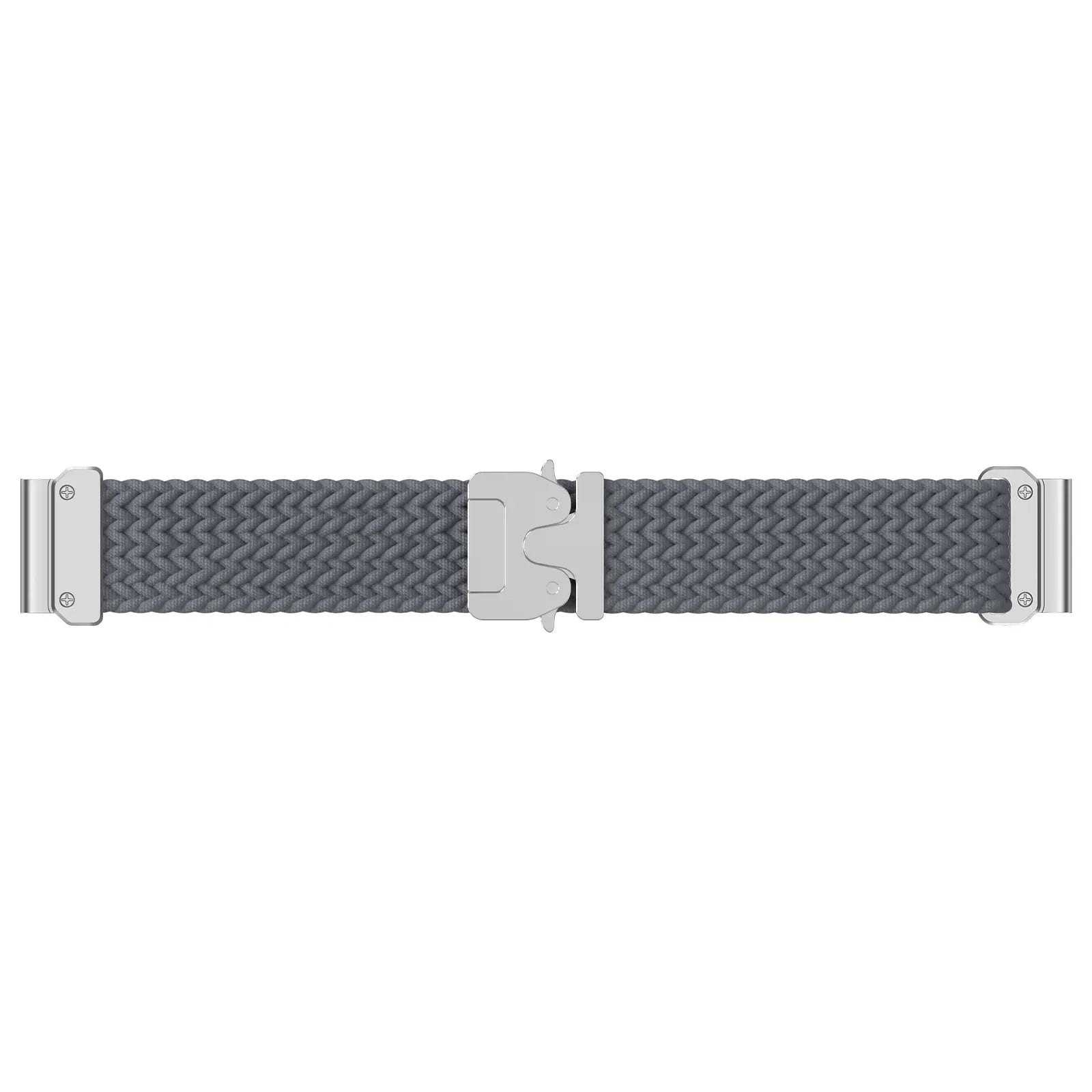 Bracelet tressé boucle en P Garmin Instinct (gris foncé avec argent)