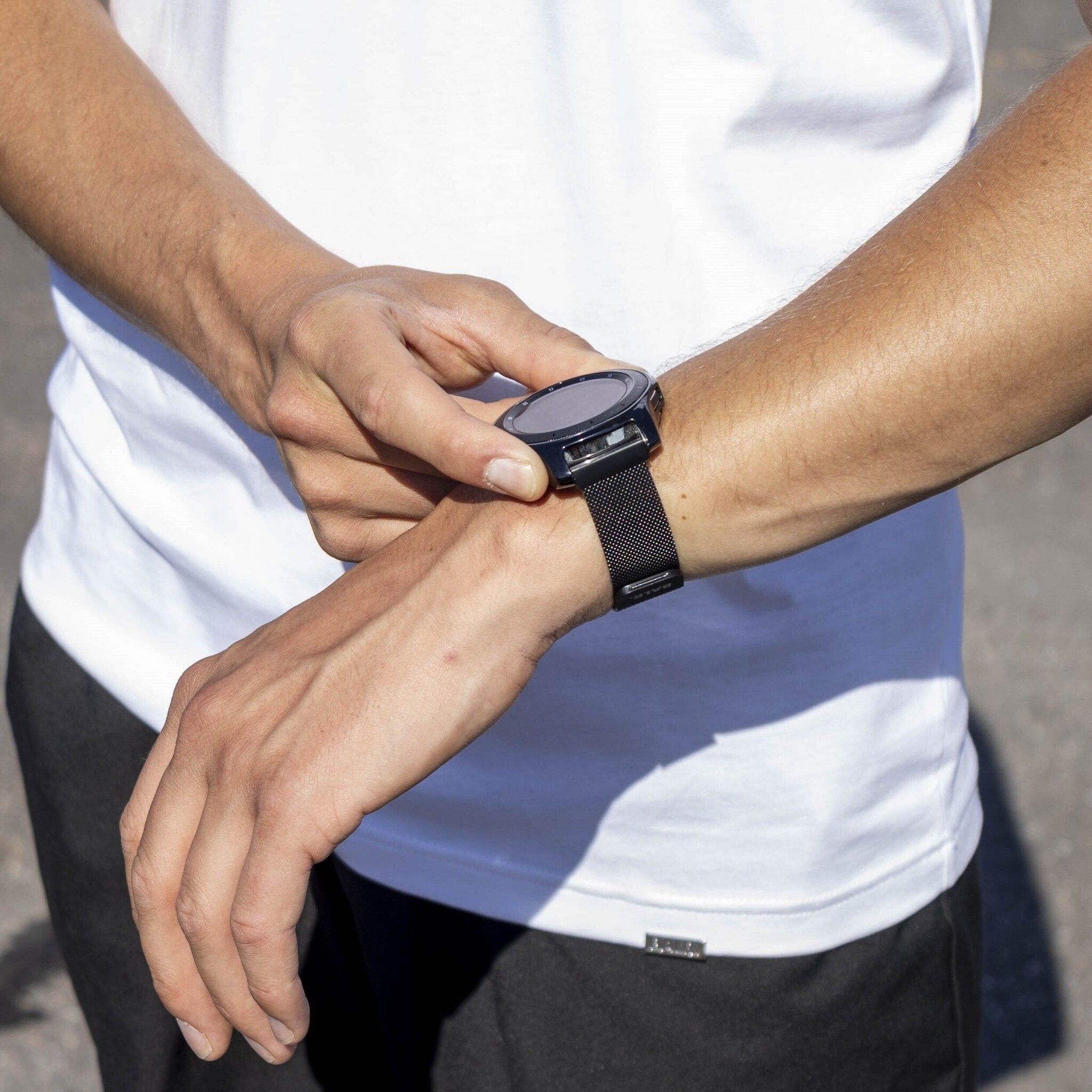 BALR Bracelet milanais Polar Grit X (noir)