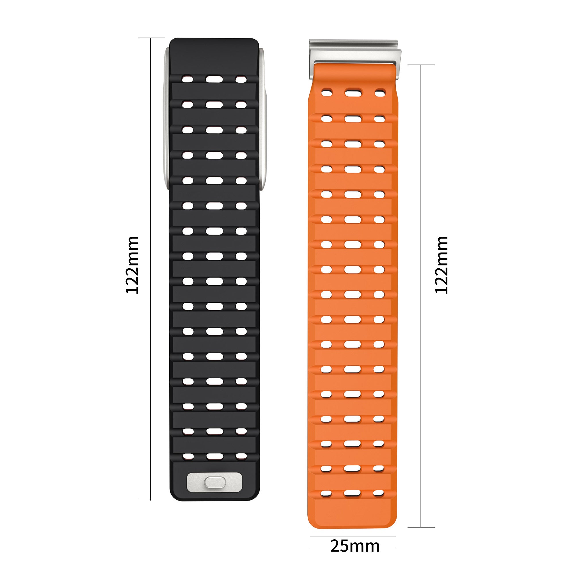 Whoop MG Magnetic Silicone Strap (Black/Orange)