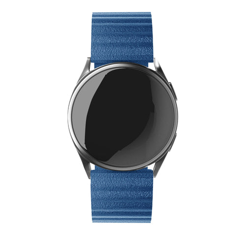 Bracelet cuir Loop Withings Steel HR - 40mm (bleu foncé)