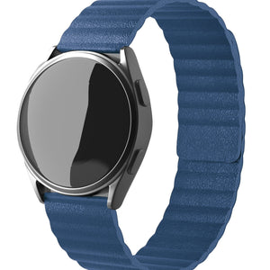 Bracelet cuir Loop Amazfit Bip 3 (Pro) (bleu foncé)