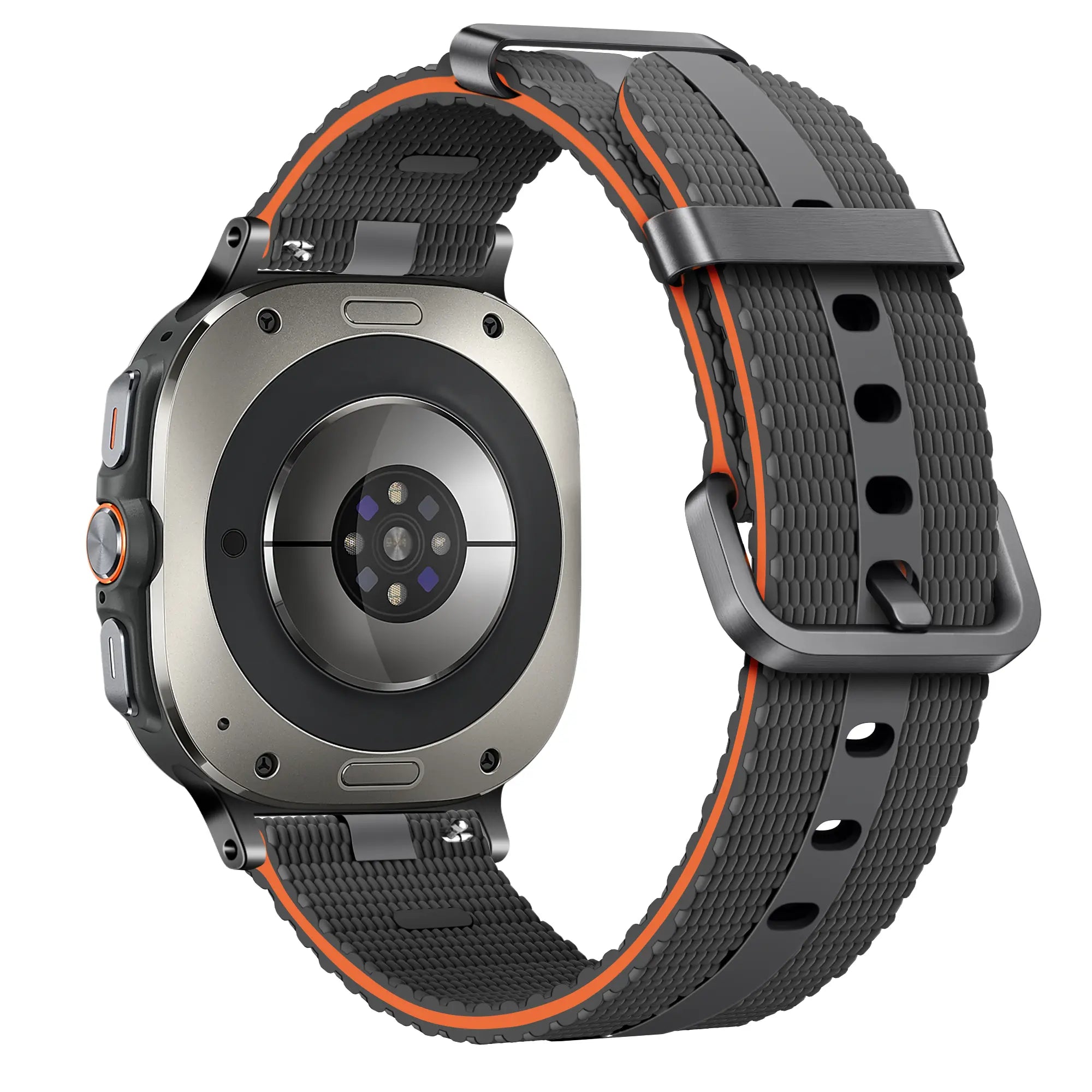 Bracelet active silicone Samsung Galaxy Watch Ultra (gris foncé/orange)