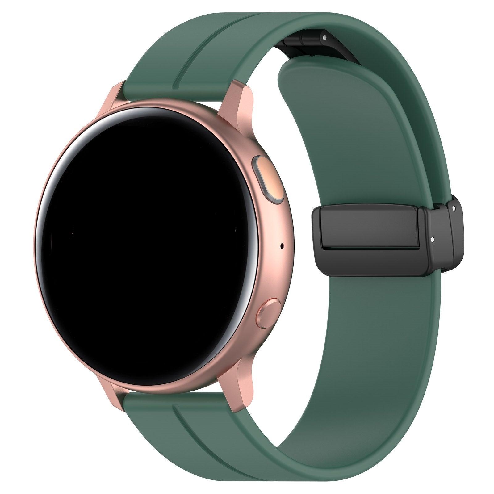 Withings Steel HR - 40mm D-Buckle Silicone Strap (Dark Green)