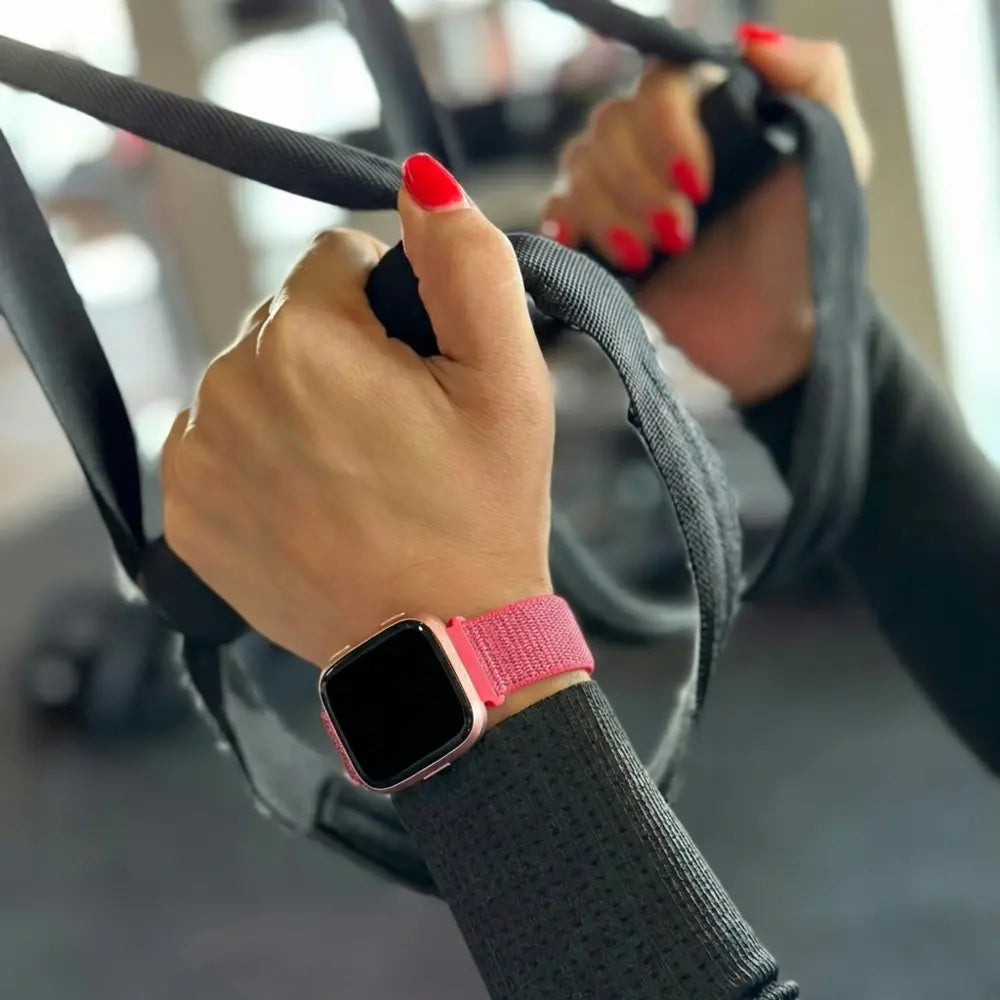 Fitbit Versa-Versa 2 Nylon Strap (Bright Pink)