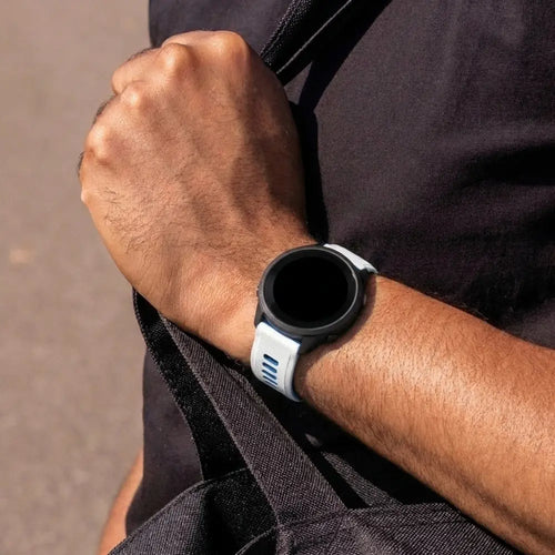Garmin Forerunner 245 Sport Strap with Buckle (White-Blue)