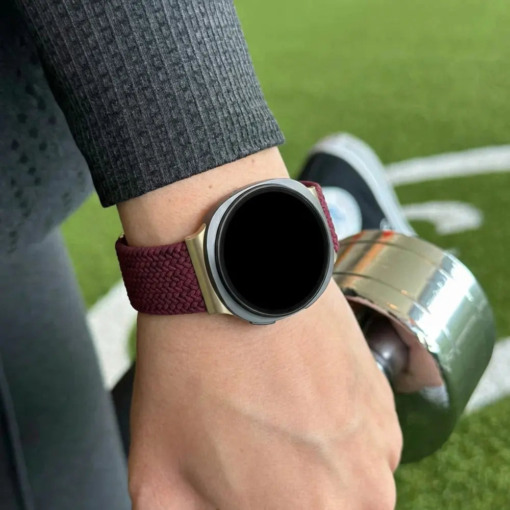 Bandz Bracelet tissé magnétique Samsung Galaxy Watch 8 - 44mm (bordeaux)