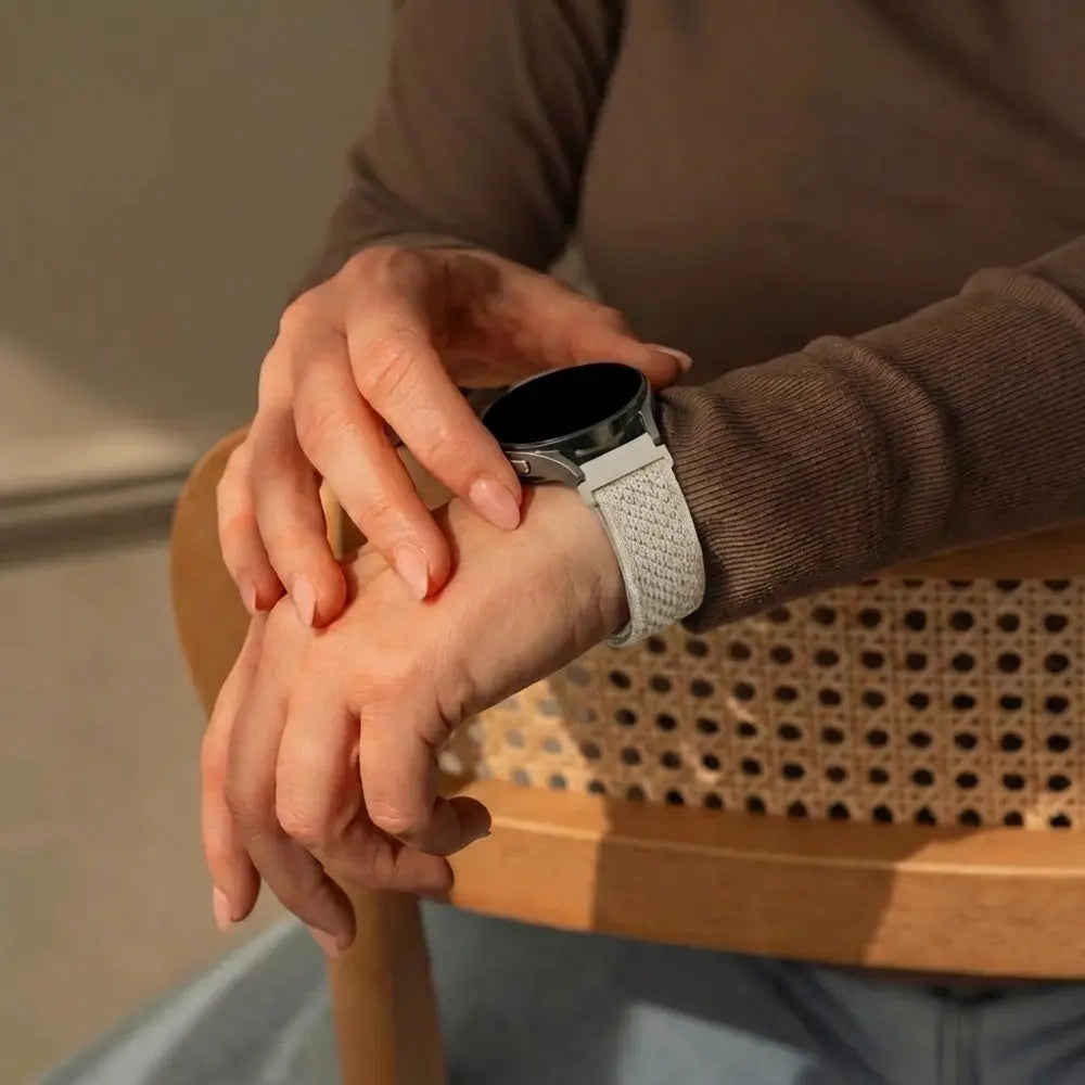 Bandz Samsung Galaxy Watch 7 - 44mm Vintage Nylon Strap (Starlight)