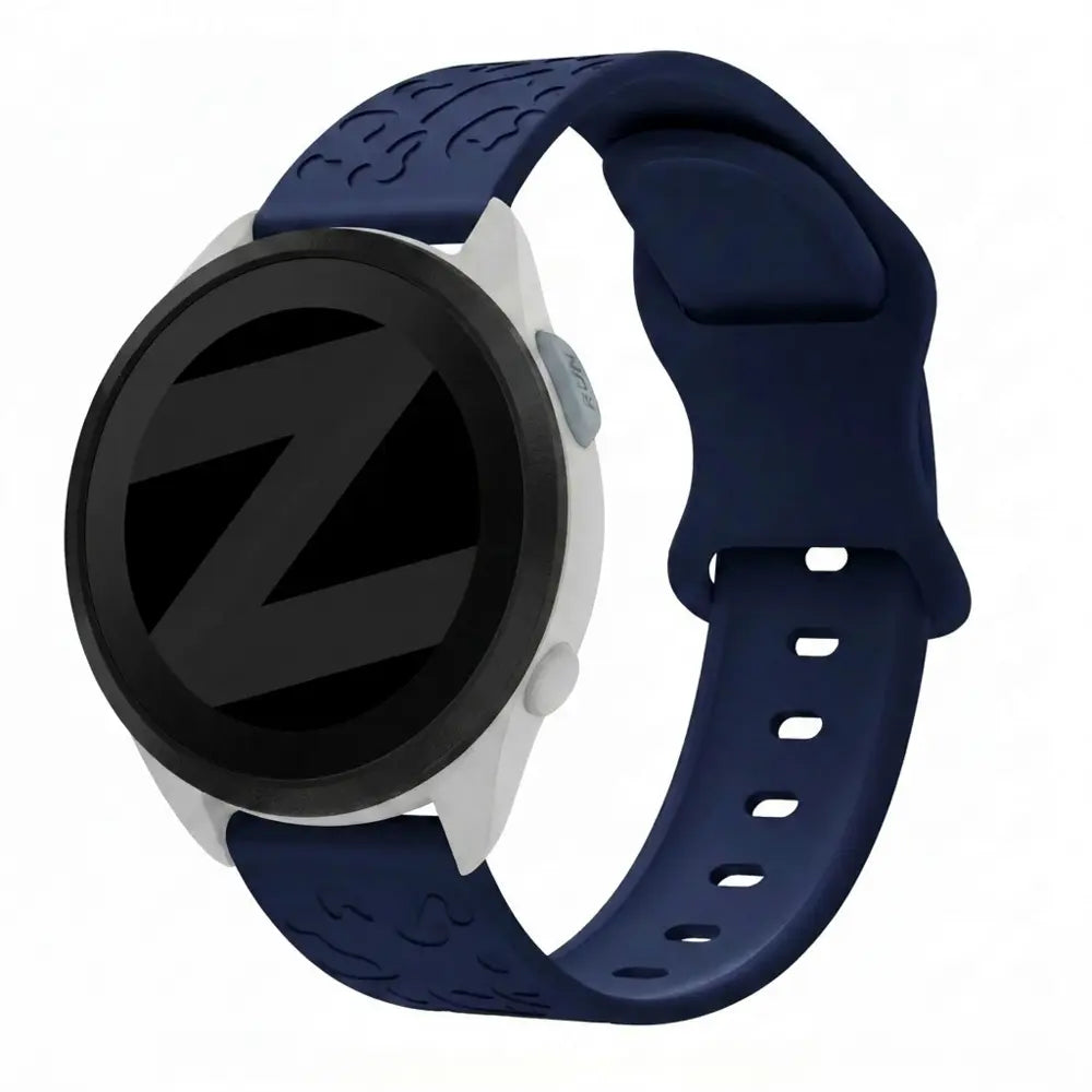 Bandz Garmin Forerunner 165 Silicone Strap 'Leopard' (Dark Blue)