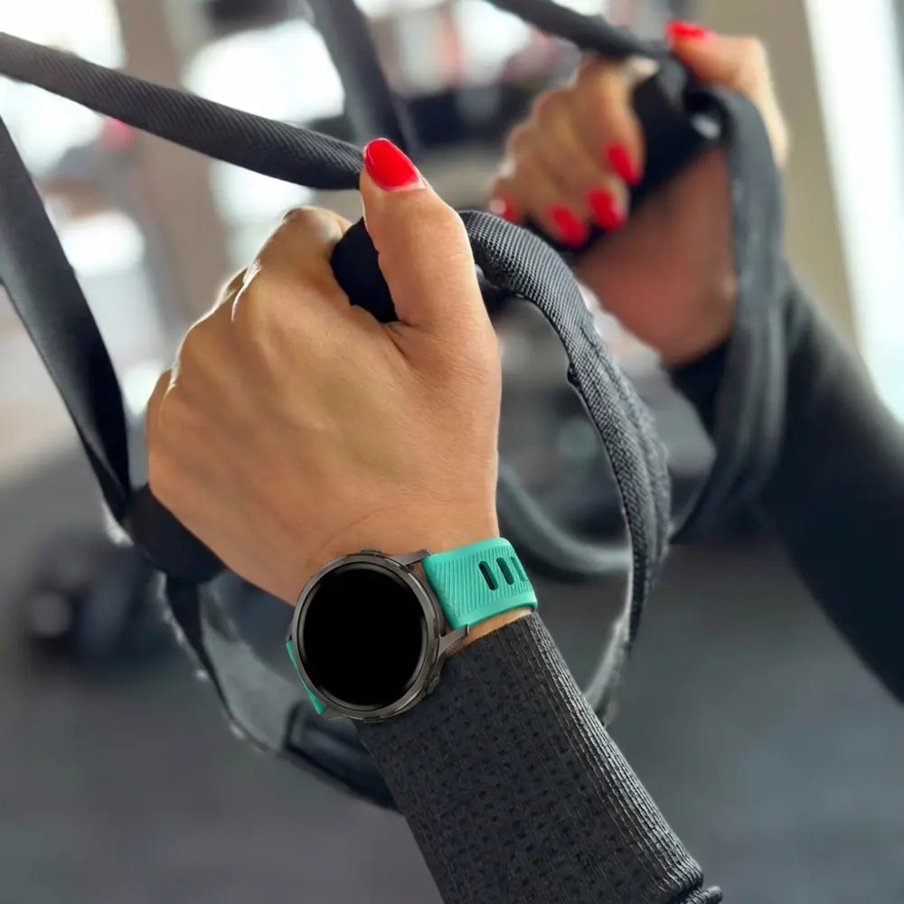 Bandz Garmin Vivoactive 4s Sport Strap with Buckle (Aqua/Black)