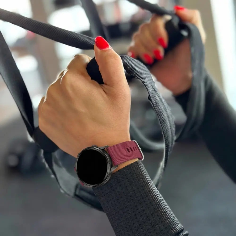 Bandz Garmin Vivoactive 4s Silicone Strap 'Deluxe' (Wine Red)