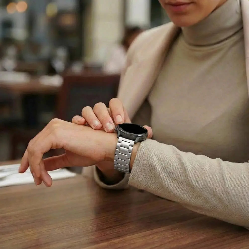 Bandz Garmin Vivoactive 6 Steel Strap 'Classic' (Starlight)