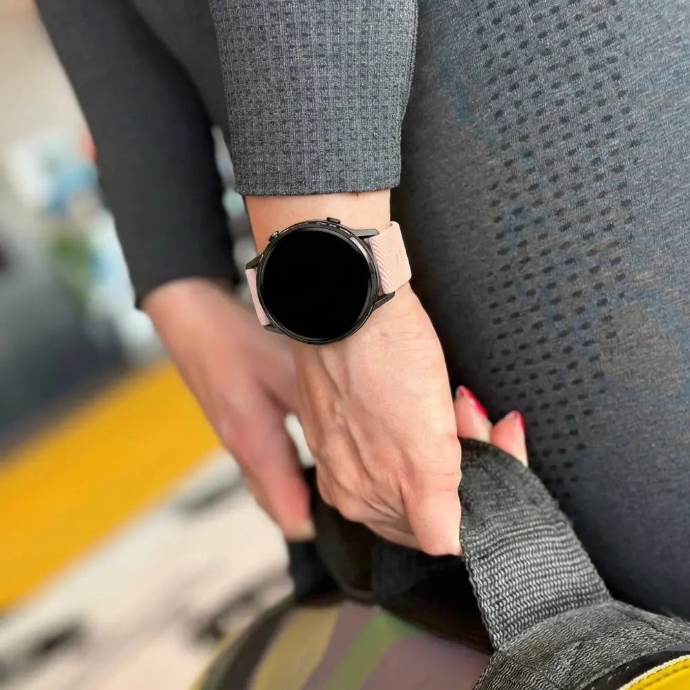 Bandz Bracelet silicone 'Deluxe' Garmin Vivoactive 4s (rose clair)