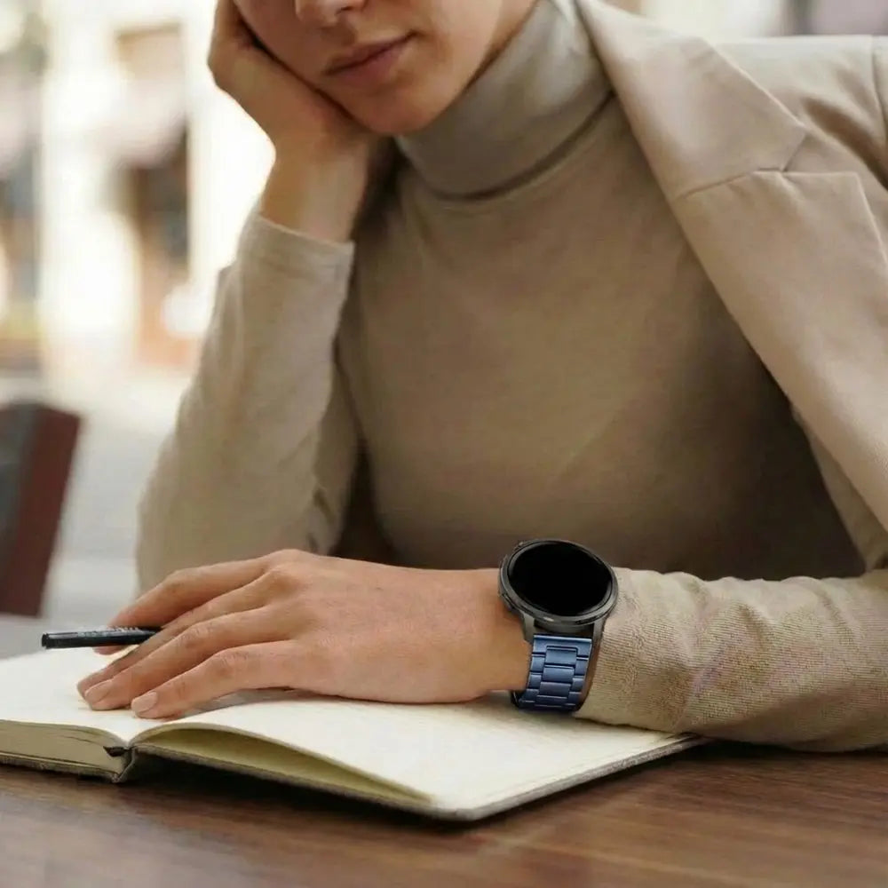 Bandz Garmin Vivoactive 6 Steel Strap 'Classic' (Blue)