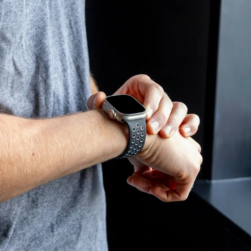 Bracelet sport Apple Watch (noir/gris)