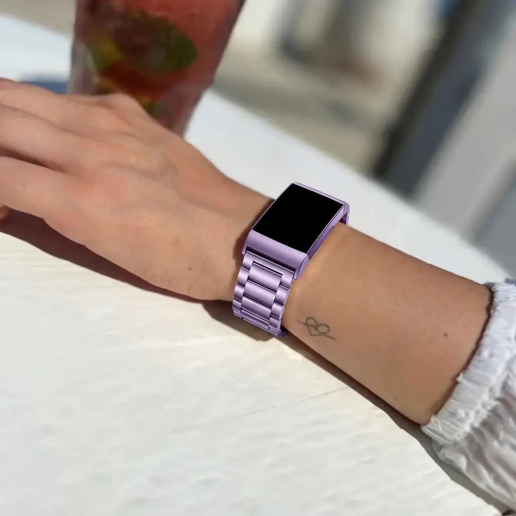 Fitbit Charge 3 Steel Strap (Purple)