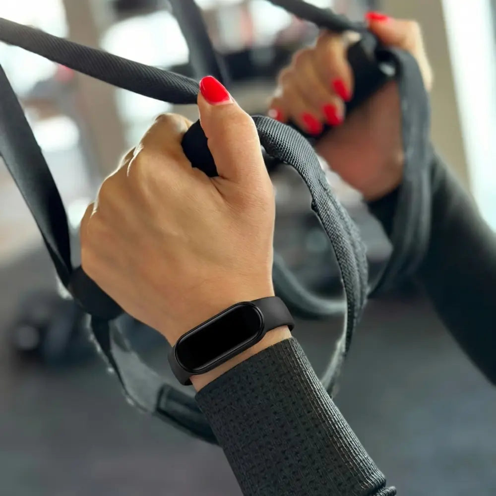 Xiaomi Mi band 5 / 6 siliconen bandje (zwart)