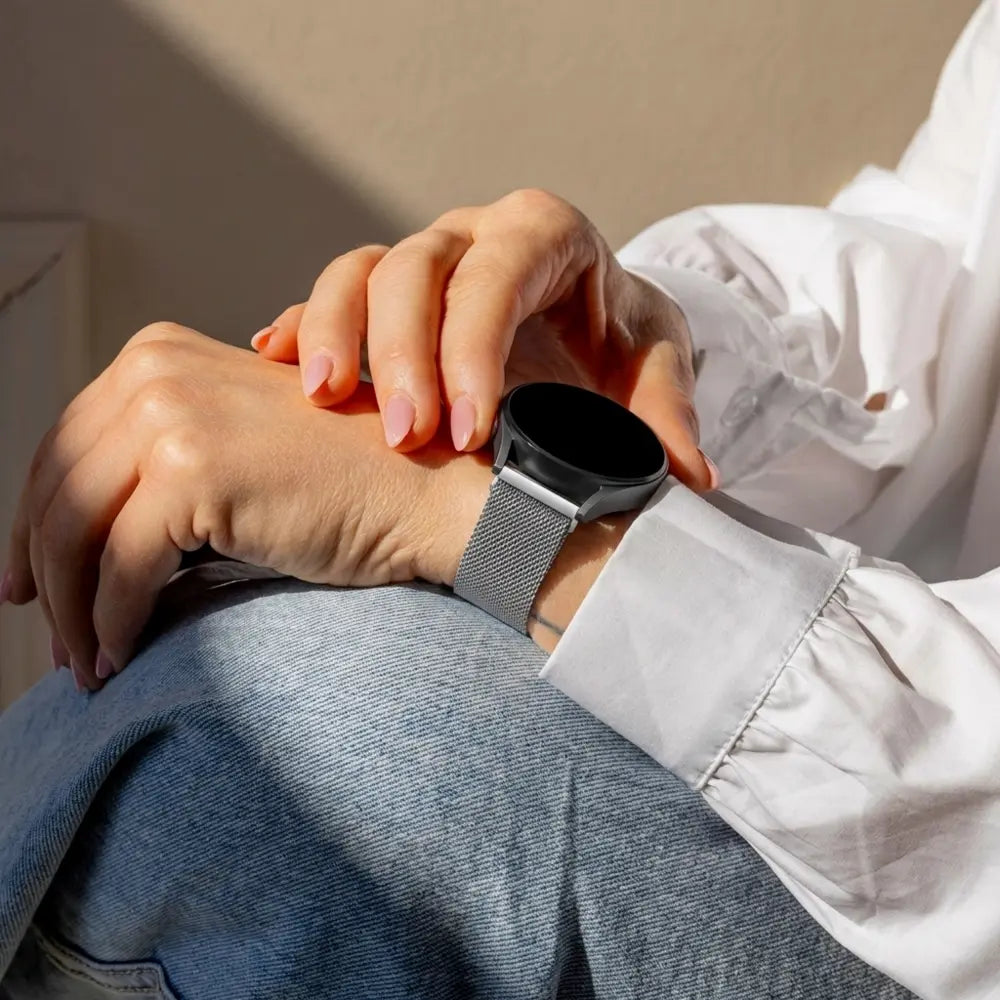 Bandz Garmin Forerunner 265 Milanese loop band (zilver)