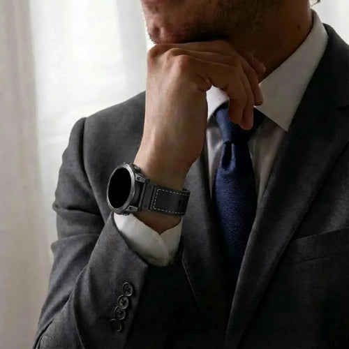 Garmin Tactix 7 Pro Premium Leather Strap (Black)