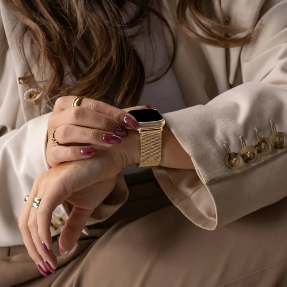 Apple Watch Ultra Milanees bandje (rosé goud)