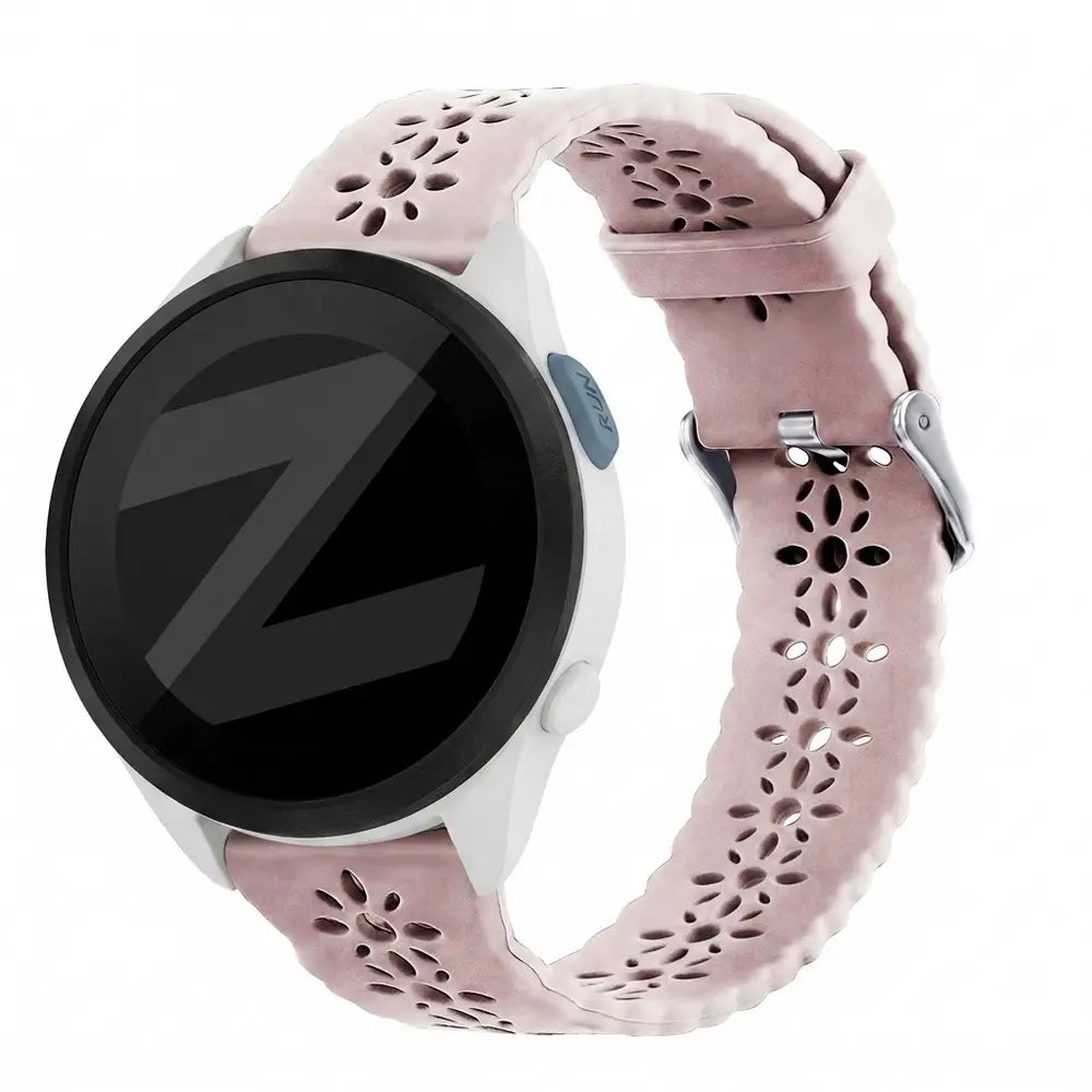 Bandz Garmin Forerunner 165 Silicone Strap 'Lace' (Pink)