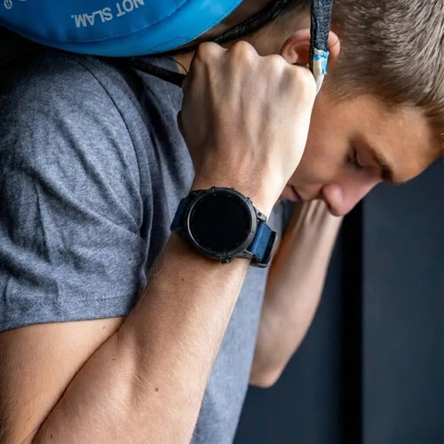 Garmin Fenix 7 Hybrid Nylon Strap (Dark Blue)