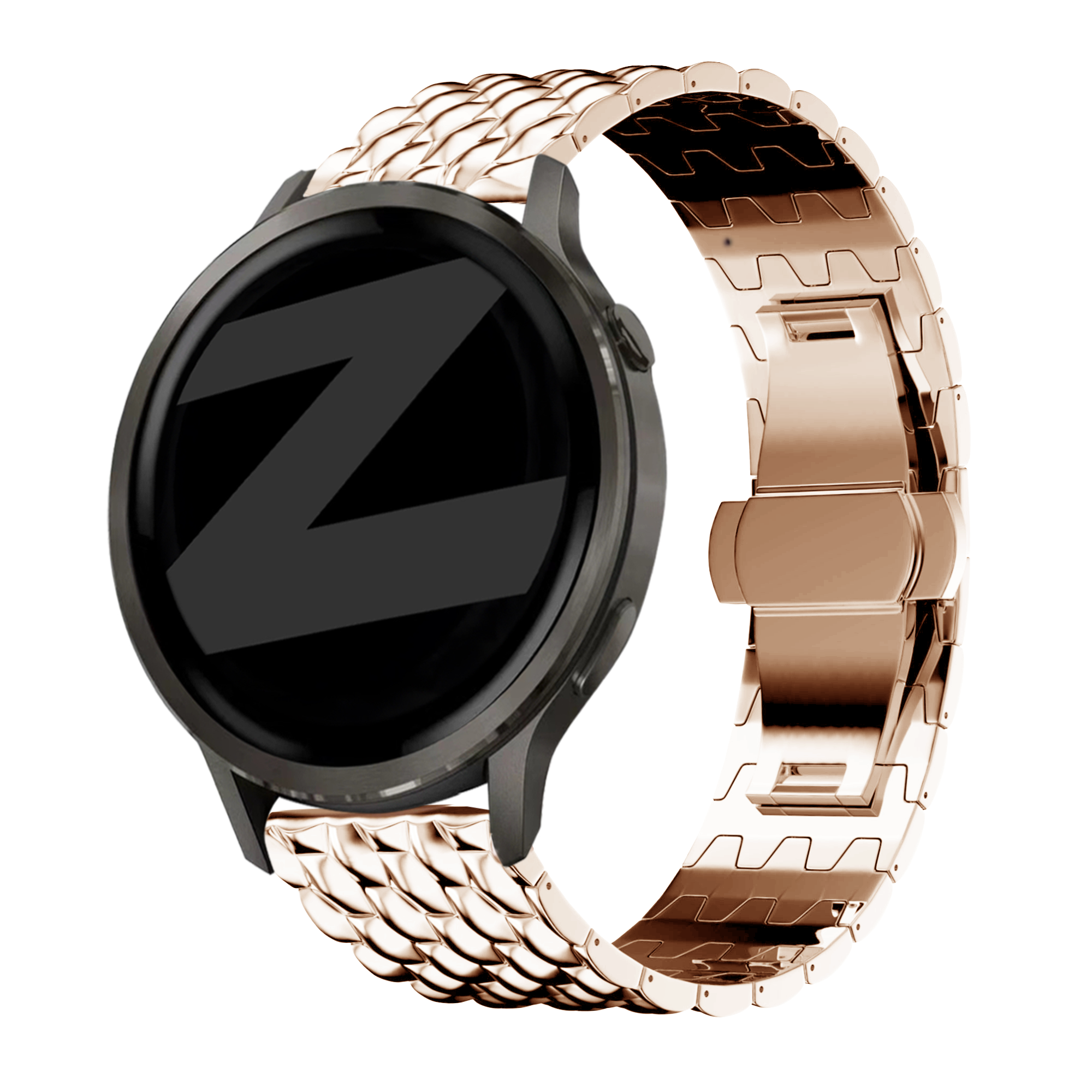 Bandz Bracelet acier 'Dragon' Garmin Bounce 2 (or rose)