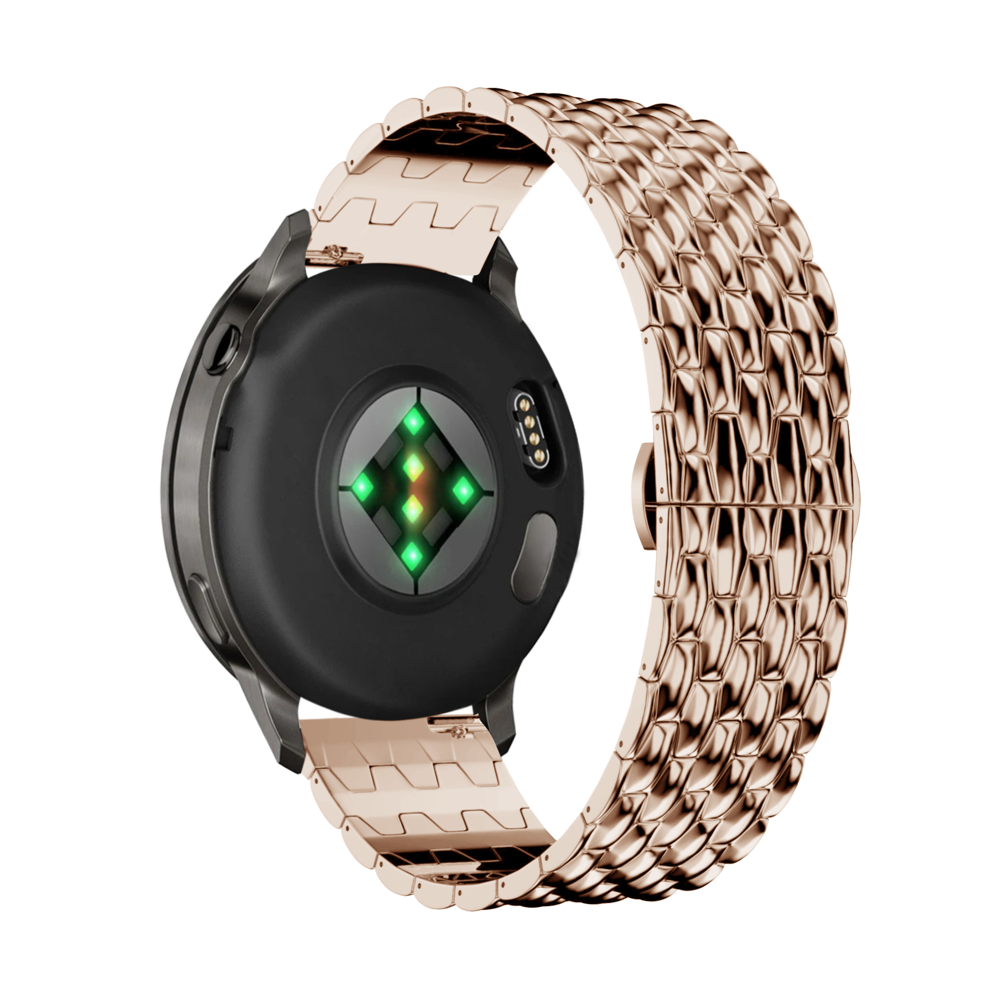 Bandz Bracelet acier 'Dragon' Garmin Bounce 2 (or rose)