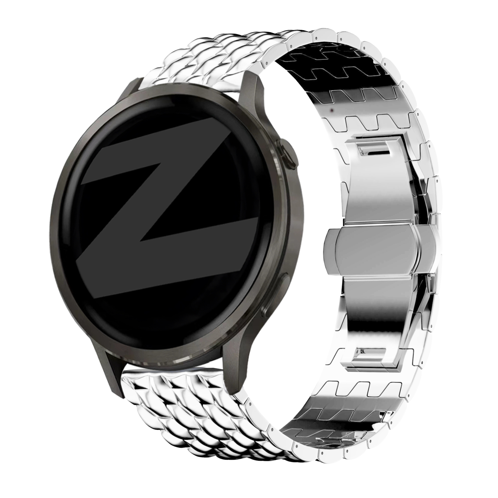 Bandz Bracelet acier 'Dragon' Garmin Bounce 2 (argent)