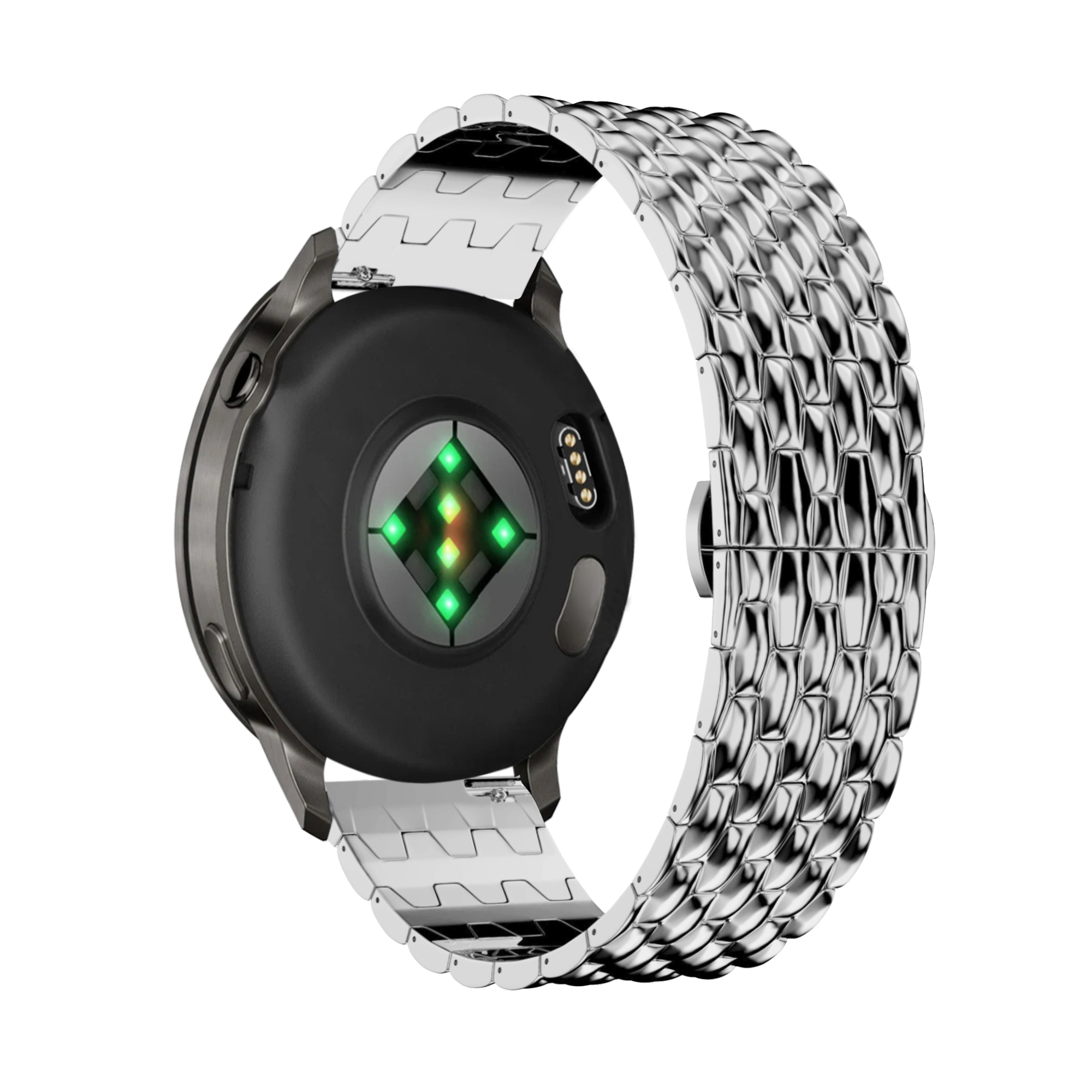 Bandz Bracelet acier 'Dragon' Garmin Bounce 2 (argent)