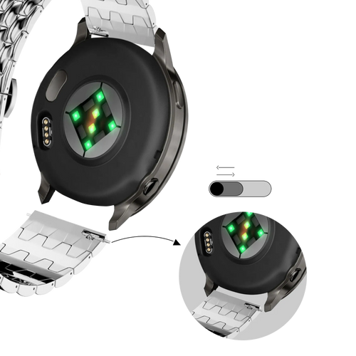Bandz Bracelet acier 'Dragon' Garmin Approach J1 (argent)