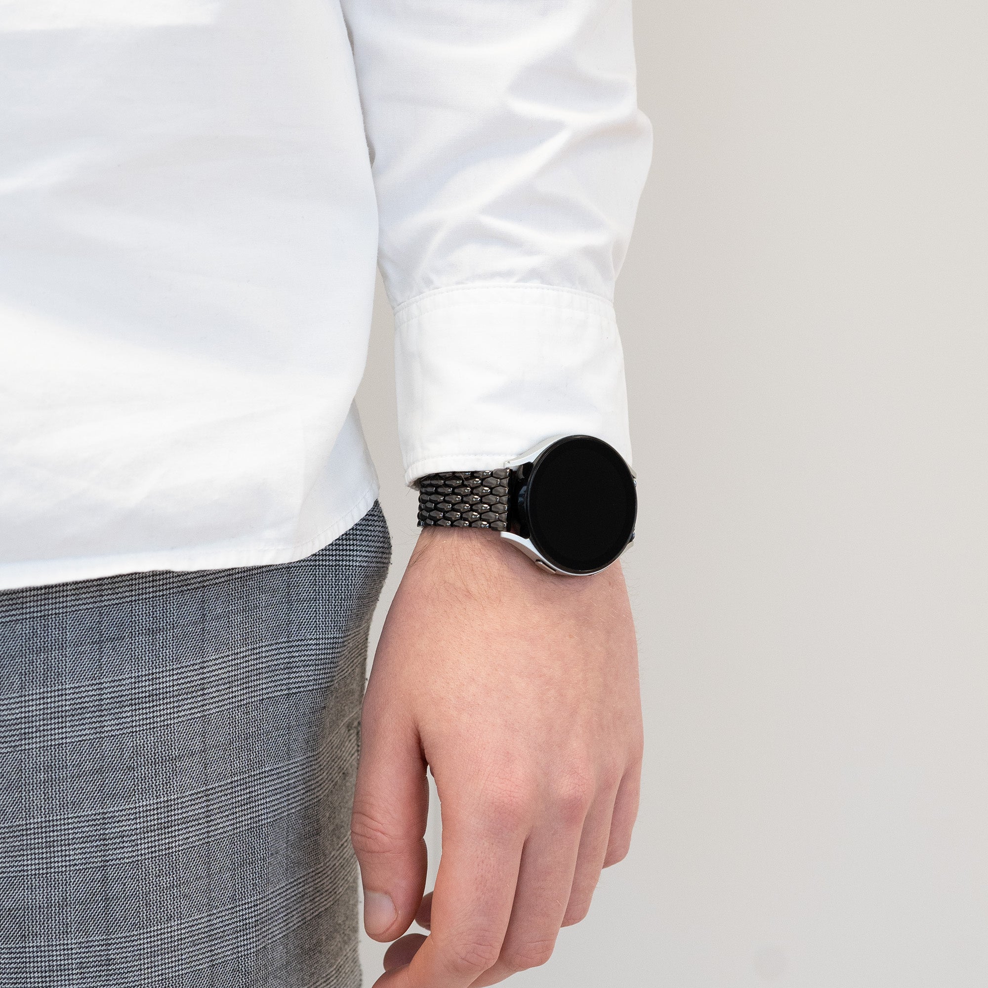 Bandz Bracelet acier 'Dragon' Garmin Venu SQ (noir)