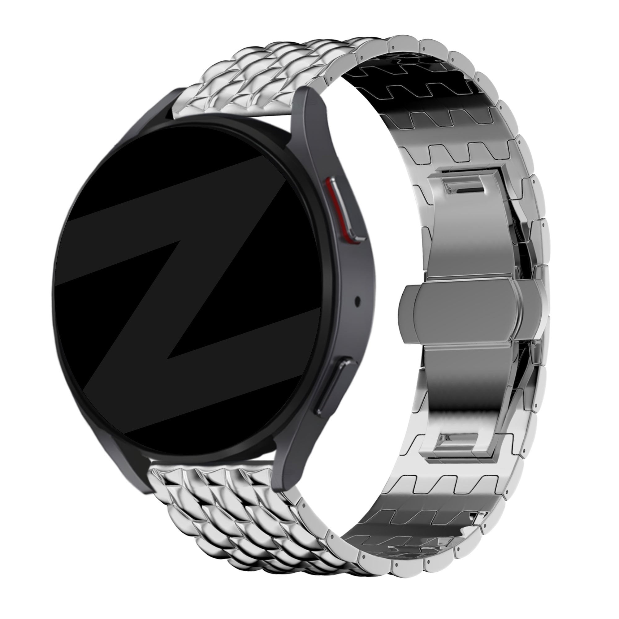 Bandz Bracelet acier 'Dragon' Garmin Vivomove HR (argent)