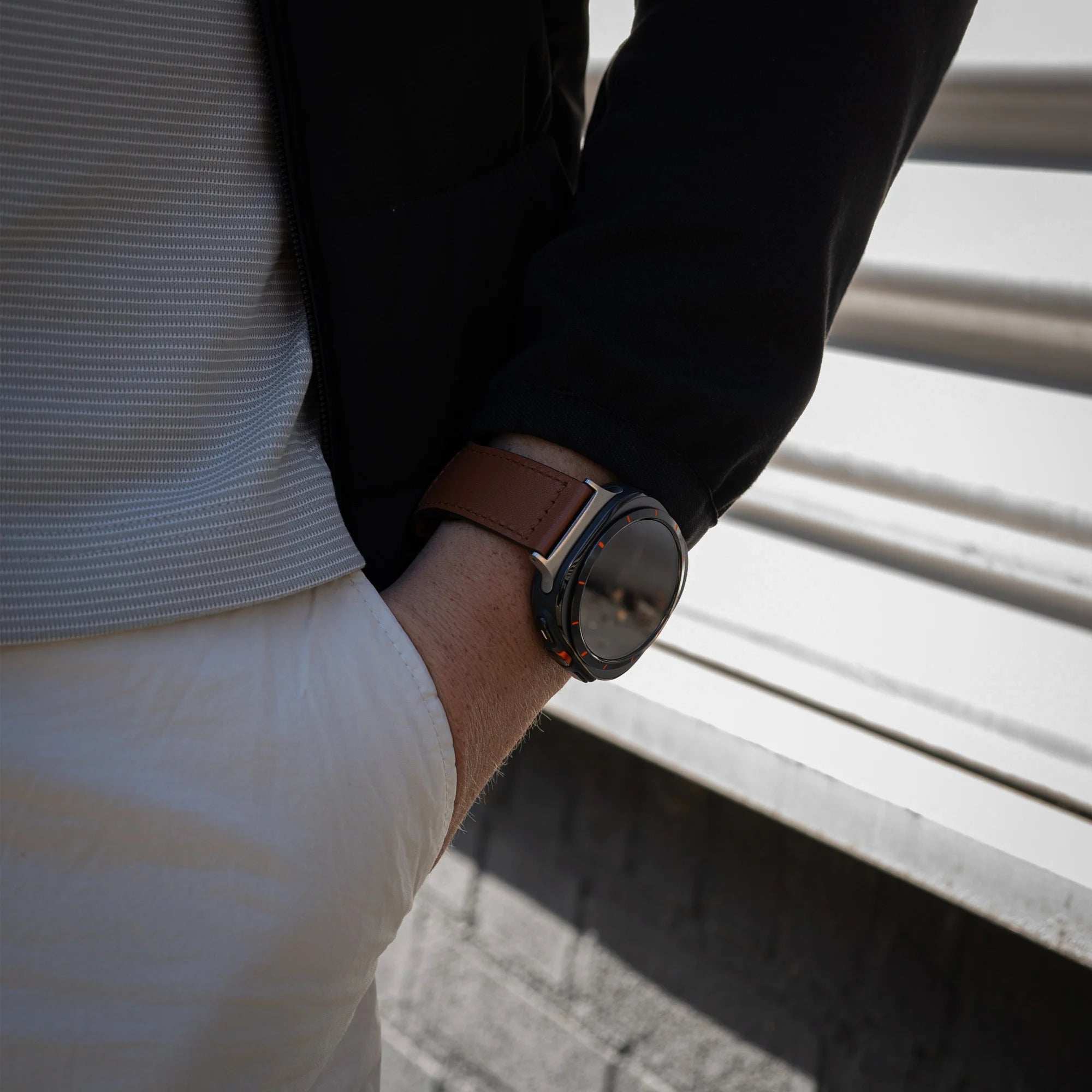 Samsung Galaxy Watch Ultra Leather Strap (Brown)