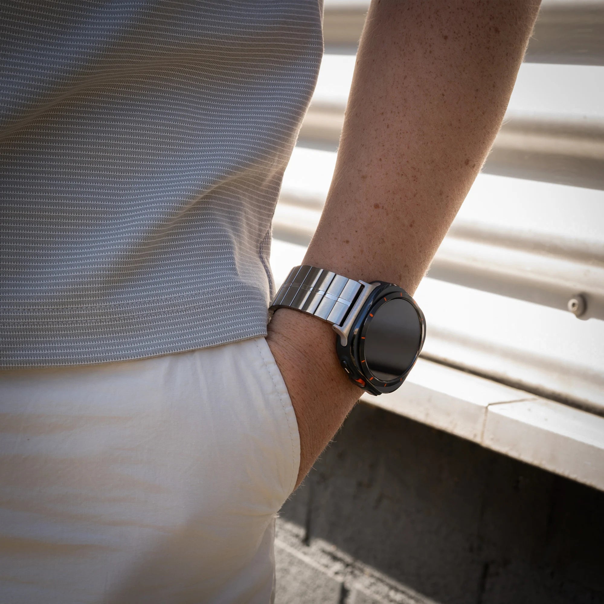 Bracelet métal de luxe Samsung Galaxy Watch Ultra (argent)