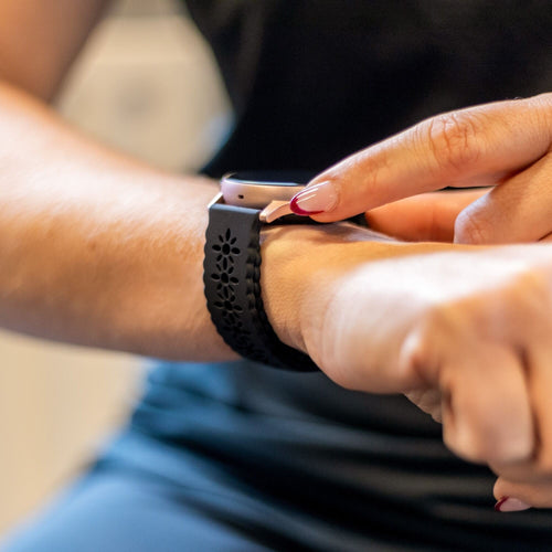 Bracelet silicone à motifs Samsung Galaxy Watch 6 - 44mm (noir)