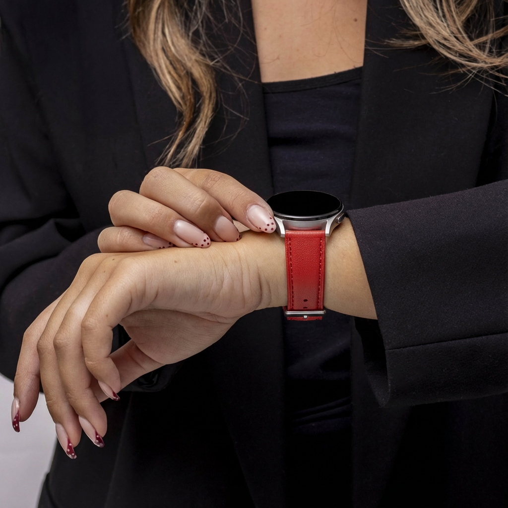 Huawei Watch GT 5 Pro - 46mm Modern Leather Strap (Red)