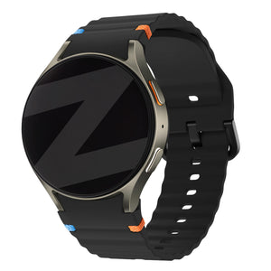 Bandz Samsung Galaxy Watch 4 44mm Wave Strap 'Easy Fit' (Black)