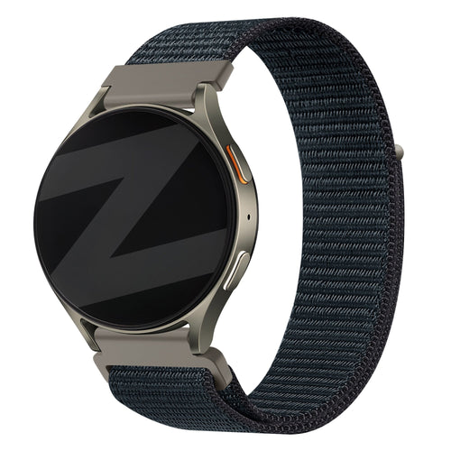 Bandz Bracelet nylon 'Easy fit' Amazfit Balance 2 (gris/bleu)