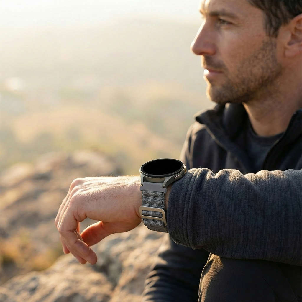 Bandz Huawei Watch GT 6 - 46mm Alpine Nylon Strap (Grey)