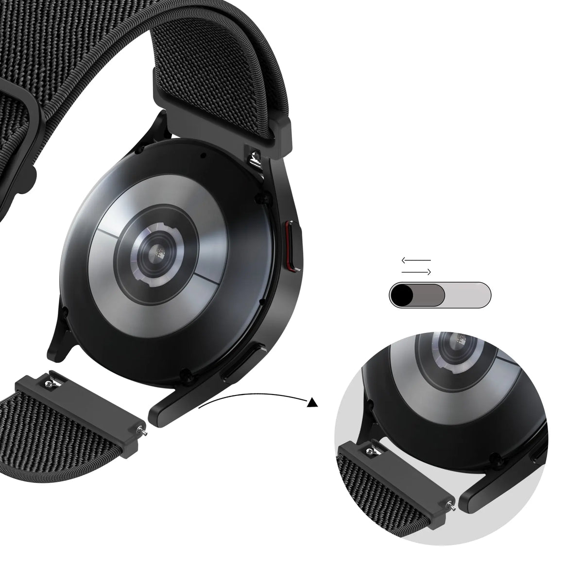 Bandz Bracelet élastique OnePlus Watch 3 - 43mm (noir)