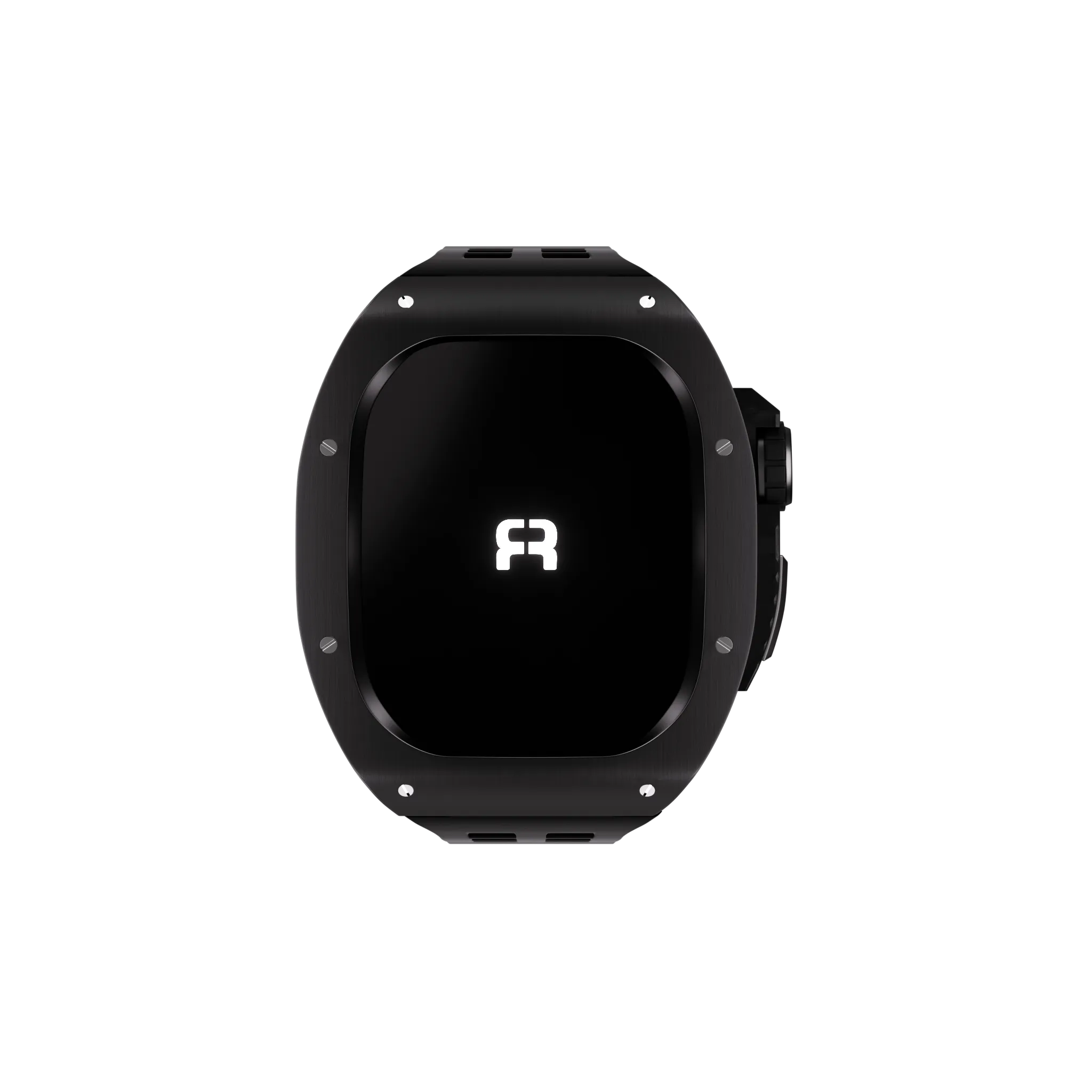 Reqior Boîtier en polymère et acier avec bracelet en caoutchouc Apple Watch 45mm (noir)