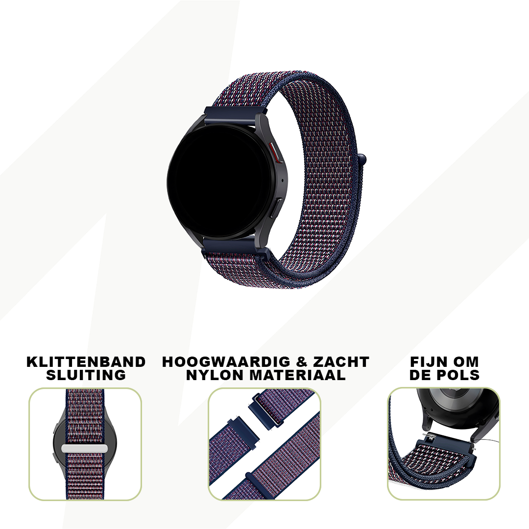 Bandz Bracelet nylon Loop Garmin Vivoactive 3 (bleu indigo)