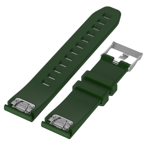 Garmin D2 Mach 2 - 47mm Glossy Silicone Strap (Army Green)