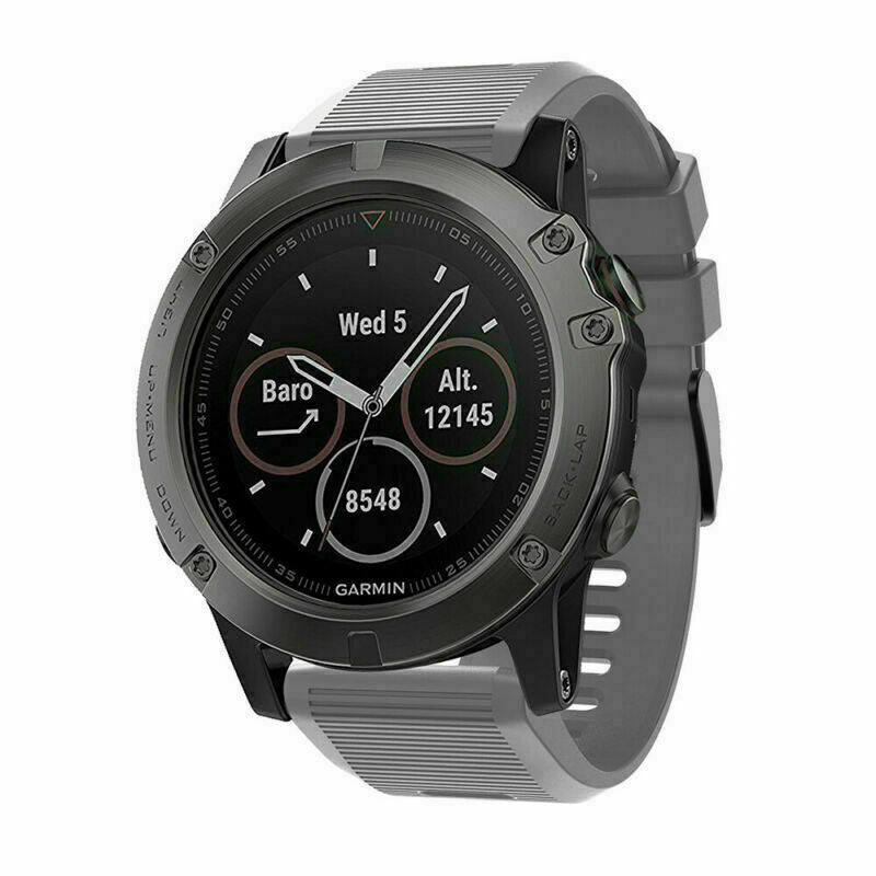 Bracelet silicone Garmin Fenix 8 Pro - 51mm (gris)
