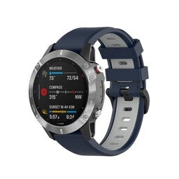 Bracelet sport 'a boucle Garmin Instinct 3 - 50mm (bleu/gris)