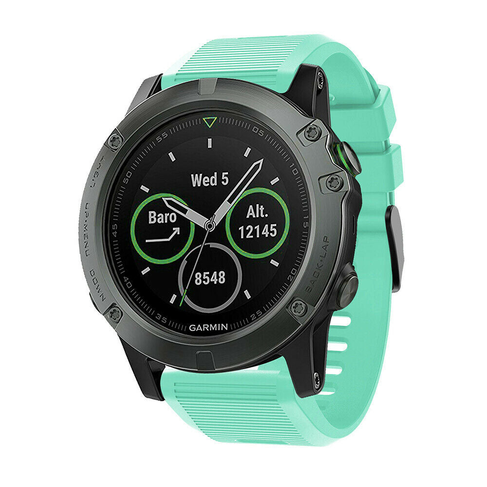 Garmin Quatix 8 - 51mm Silicone Strap (Aqua)